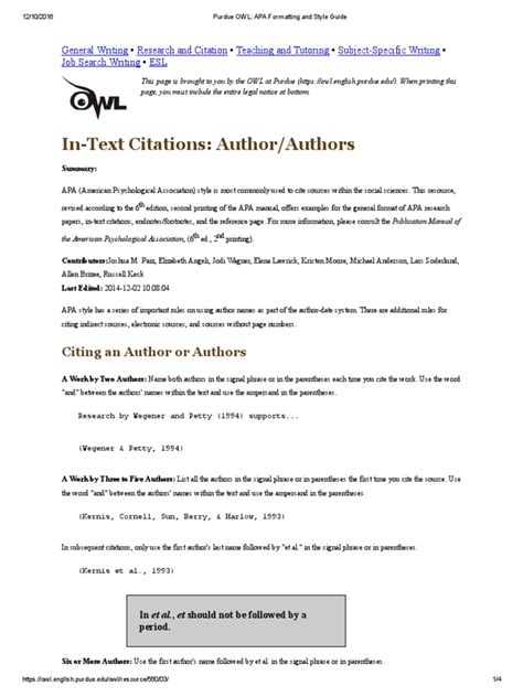 purdue owl  formatting  style guide citation semiotics