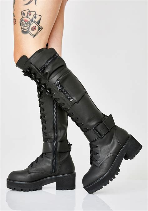 current mood obsidian pocket combat boots knee high combat boots combat boots sequin boots