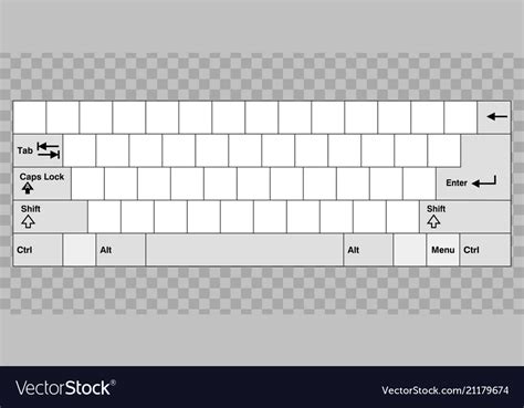blank computer keyboard royalty  vector image