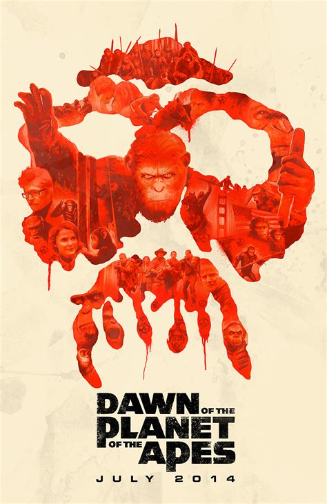new dawn of the planet of the apes poster by artist janee