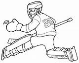 Hockey Coloring Pages Kids Goalie Printable Player Nhl Logo Sports Color Goalies Print Drawing Winnipeg Jets Boston Bruins Sheets Team sketch template