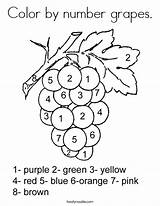 Coloring Grapes Number Color Pages Fruits Numbers Grape Activities Printable Kids English Fruit Food Preschool Twistynoodle Noodle Books Twisty Kindergarten sketch template