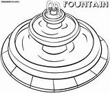 Fountain Coloring Pages Designlooter Fountain3 sketch template
