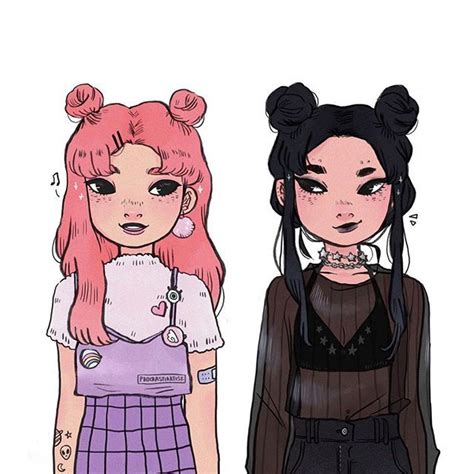 Fav Sisters And Space Buns 👯💫 • • • Illustration Fanart
