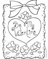 Valentine Coloring Valentines Cards Pages Colouring Card Color Printable Happy Hearts Kids Sheets Sheet Kid Heart Template Clipart Print Clip sketch template