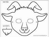 Masken Tiermasken Vorlage Firstpalette Vorlagen Handpuppen Schneemann Bastelei Goats Gruff sketch template