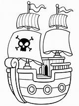 Pirate Ship Coloring Pages Printable Preschool Pirates Sheets Colorir sketch template