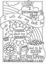Scout Coloring Girl Rainbow Activities Promise Pages Brownie Guides Daisy Girlguiding Think Rainbows Printable Scouts Sheet Crafts Thinking Law Brownies sketch template