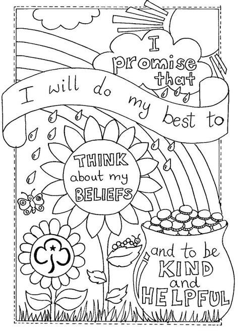 girl scout daisy petals coloring page  printable coloring pages
