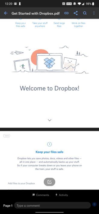 dropbox turns   lights   dark mode  android