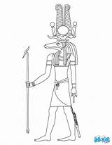 Sobek Coloring Egypt Ancient God Pages Gods Egyptian Hellokids Print Color sketch template