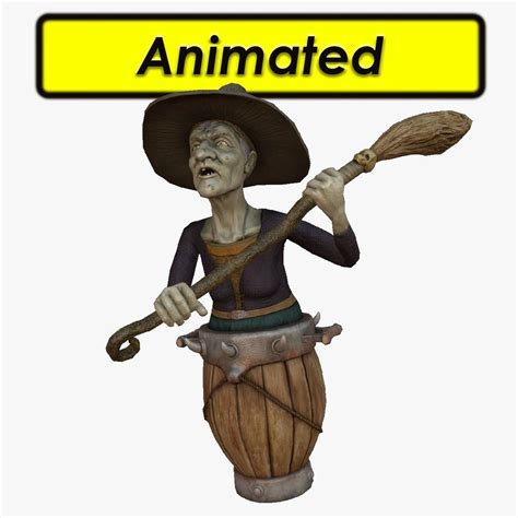 3d asset wicked witch cgtrader