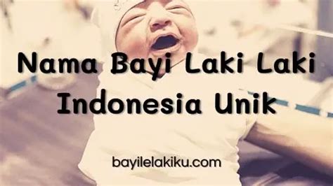 nama bayi laki laki indonesia unik modern  terbaru bayilelakikucom