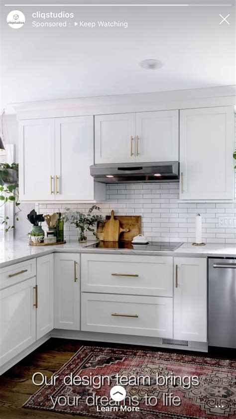 white cabinets gold hardware small kitchen decor small  shaped kitchens kitchen cabinets