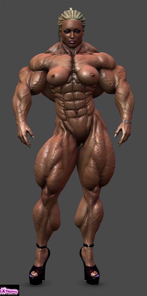 Rule 34 3d Extreme Muscles Female Female Only Heels Hyper Muscles