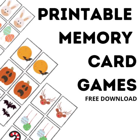 printable memory card games kate shelby