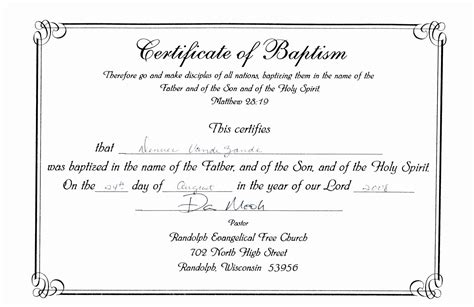luxury  baptism certificate template word   template