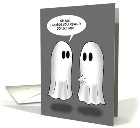 Funny Adult Halloween With Two Ghosts One Is Aroused Card 1731110