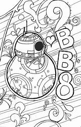 Coloring Bb8 Sphero Droid sketch template
