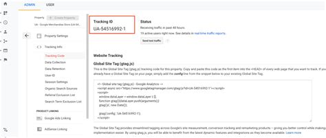 find  google analytics tracking id sistemitec