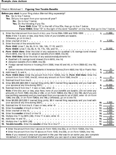 social security benefits worksheet  worksheets decoomo