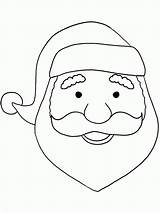 Santa Face Claus Drawing Coloring Template Printable Christmas Line Pages Sketch Draw Easy Step Beard Clipart Holiday Print Popular Colorings sketch template