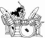 Drums Drummer Ausmalbild sketch template