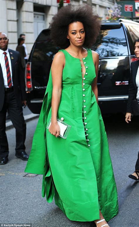 solange knowles   style statement  dramatic green dress