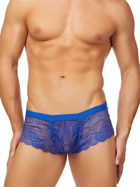 Men S Lace See Through Boxers Sexy Lace Underwear For Men
