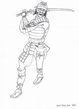 Samurai Warrior Coloring Drawings Hellbat Deviantart 62kb sketch template