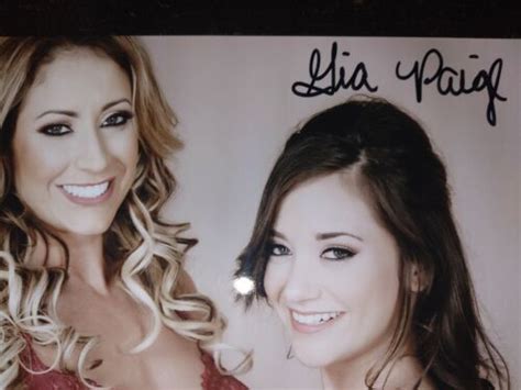 Eva Notty And Gia Paige Hand Signed 8x10 Photo Authentic Sexy Avn Star