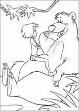 Mowgli Baloo Colorear Sentado sketch template