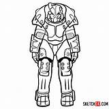 Fallout Armor Power Draw Quantum Coloring Drawing Drawings Pages Games Template Sketch Sketchok sketch template
