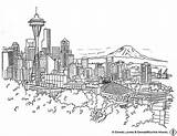 Seattle Skyline Sketch Drawing City Coloring Sketches Pages Template Hand Google Money Search Classroom Auction Paintingvalley Auswählen Pinnwand Choose Board sketch template