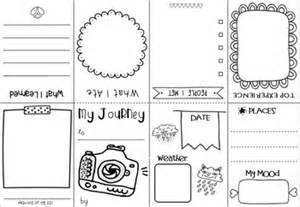 printable travel journal template  page mini booklet making  zine