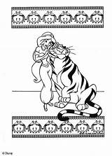 Aladdin Coloring Pages Tiger Jasmine Princess Disney Pet Cool Her sketch template