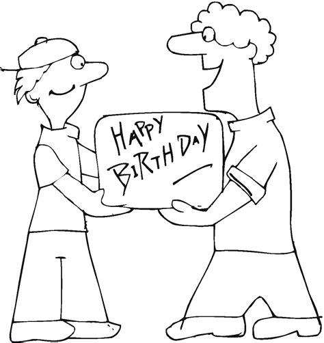 happy birthday colouring pages page