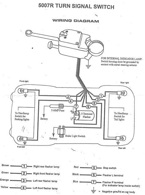signal stat  turn signal switch wiring diagram