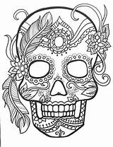 Coloring Pages Skull Sugar Skulls Dead Adults Choose Board sketch template