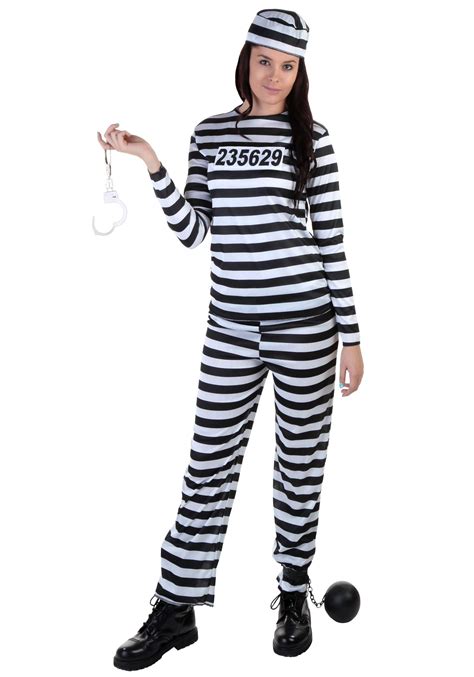 women s striped prisoner costume