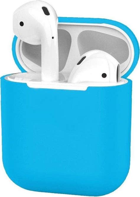 airpods hoesje siliconen case blauw airpod hoesje geschikt voor apple airpods  en bolcom