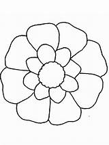 Flower Coloring Outline Printable Pages Popular Gif sketch template