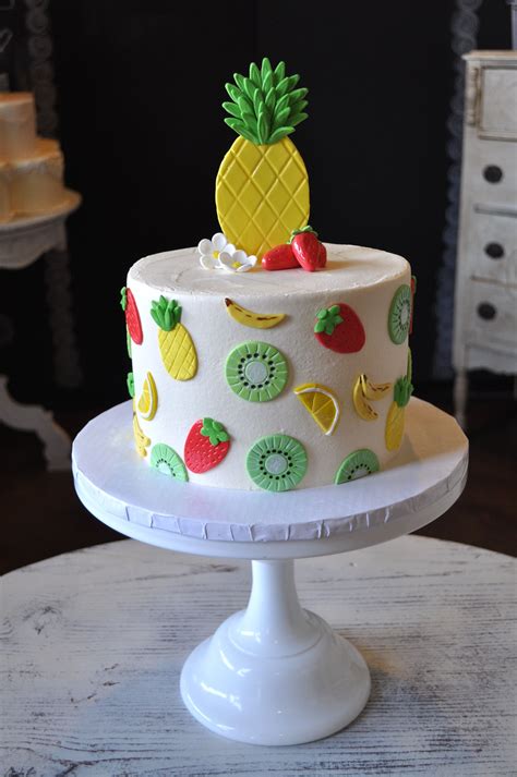 tropical fruit theme party cake sugar bee sweets bakery www