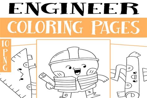 cute engineering coloring pages  kids  pn