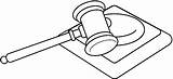 Gavel Clipart Cliparts Court Library sketch template