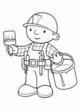 Bob Builder Coloring Pages Printable Kids Gif sketch template