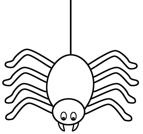 spider outline printable clipart