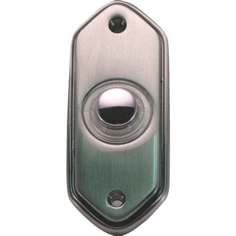iq america wired pewter lighted doorbell button dp  walmartcom