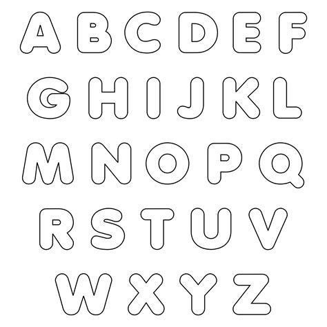 printable bubble letters alphabet