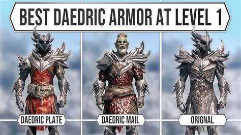 skyrim    daedric armor  level  youtube